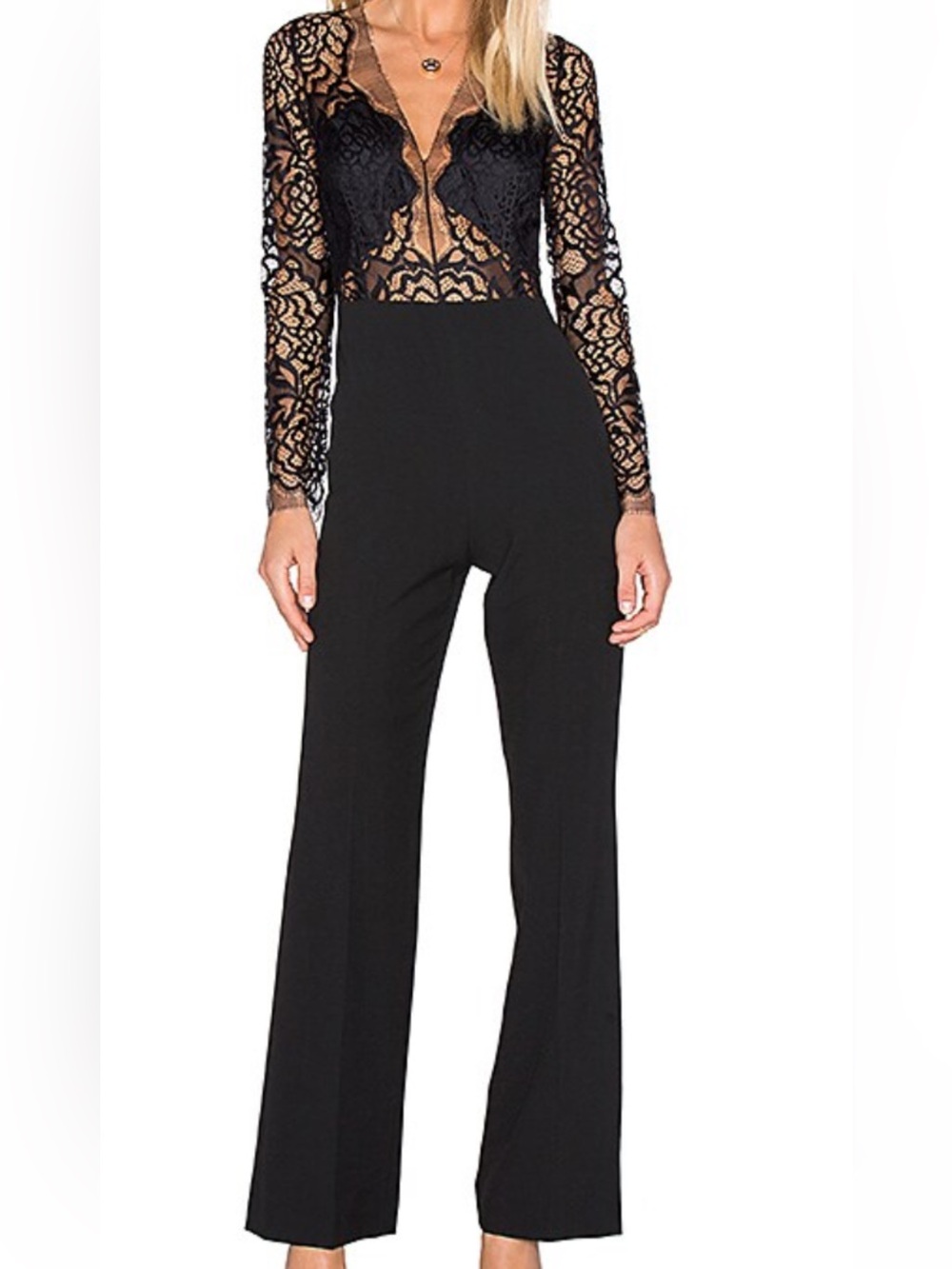 Michelle Mason Long Sleeve Lace